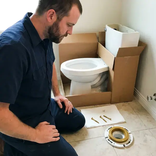KFR Plumbing technician providing toilet installation in Ankeny, IA