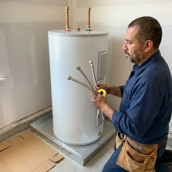 KFR Plumbing technician providing water heater installation in Ankeny, IA