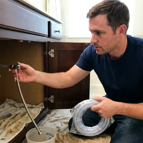 Local water leak repair by KFR Plumbing, Des Moines, IA