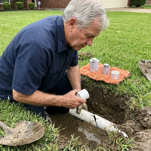 KFR Plumbing technician providing water line repair in Des Moines, IA